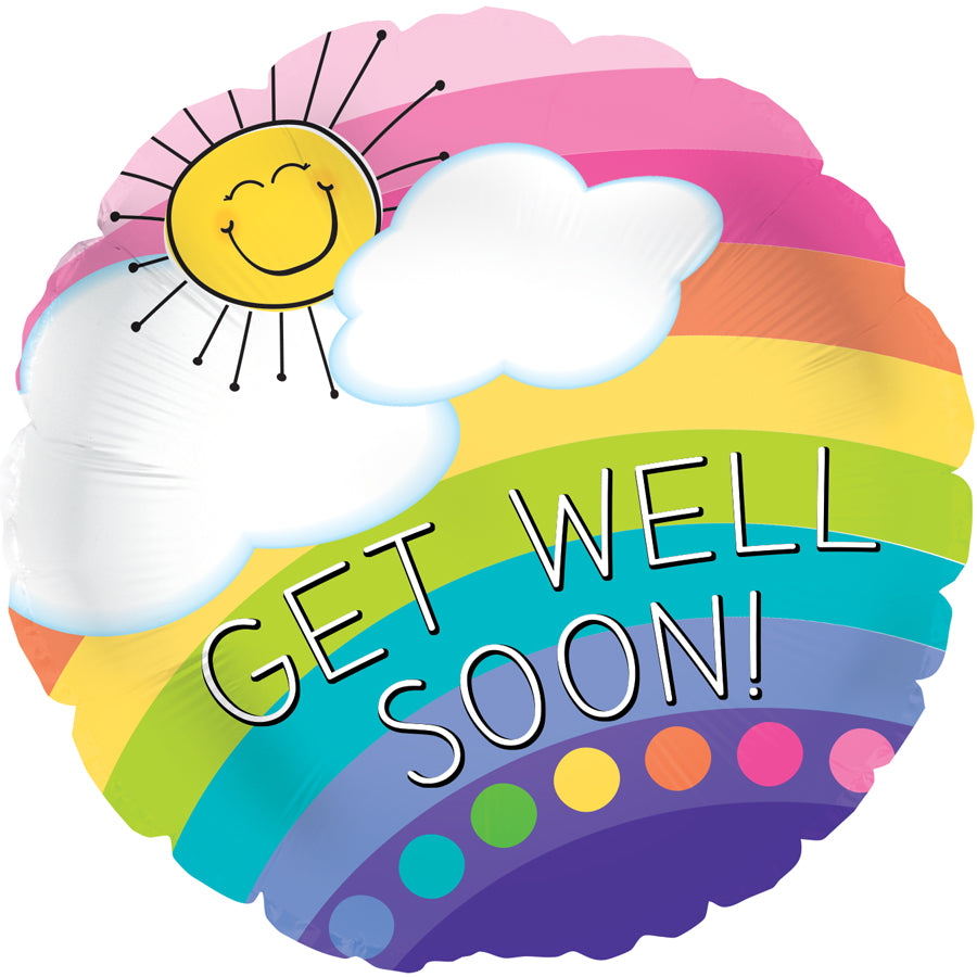 Get Well Soon Folienballon – Mehrfarbig, 45 Cm – Perfekte Genesungswünsche