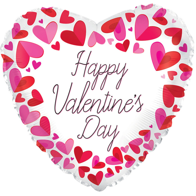 Happy Valentine's Day Two Tone Hearts