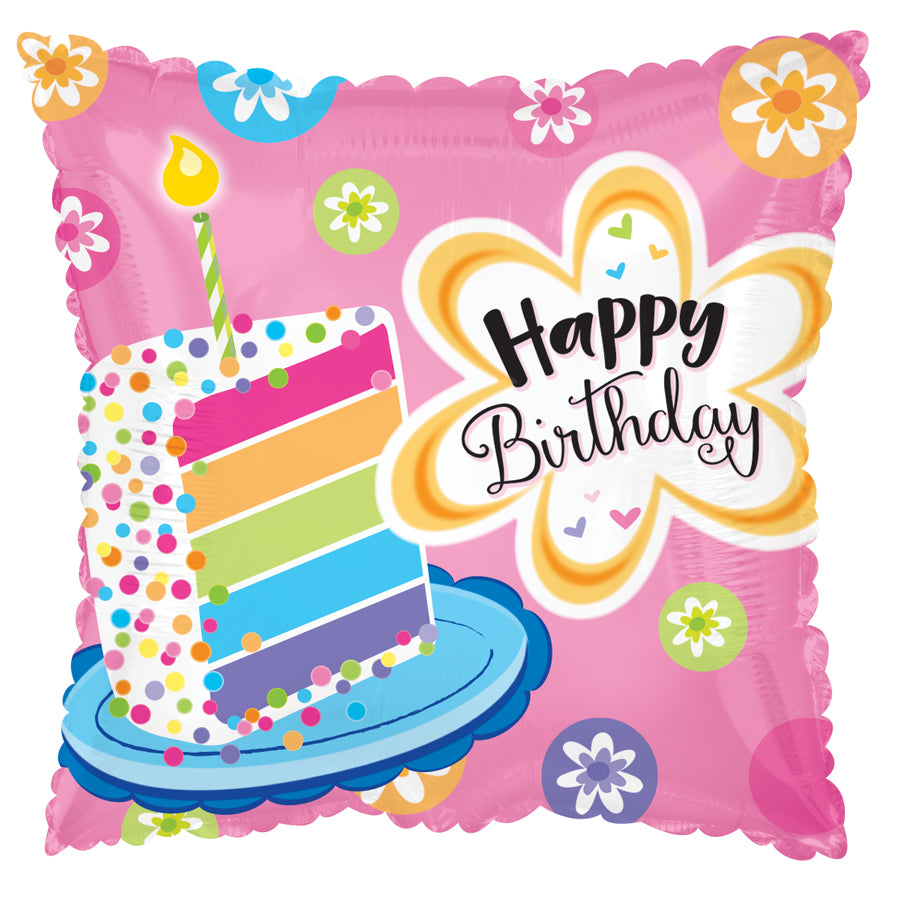 Happy Birthday with Cake on the Side