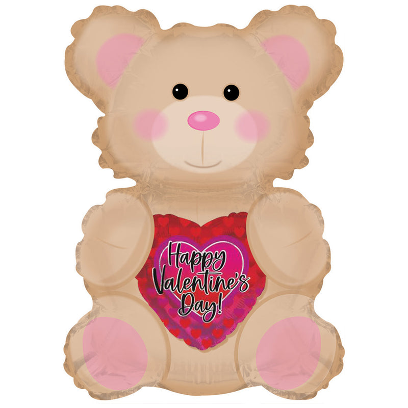 Happy Valentines Day Tan Bear