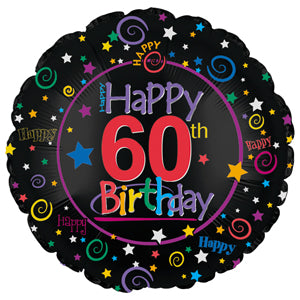 Age Related 60th Birthday Black