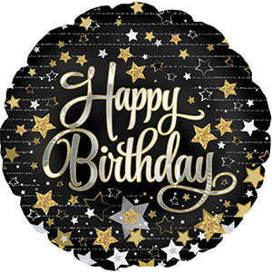 Gold Stars Happy Birthday