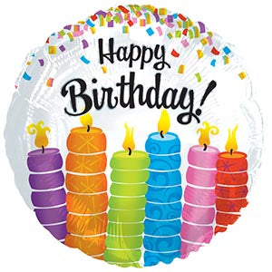 Happy Birthday Colorful Candles