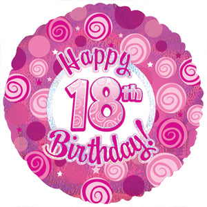 Happy 18th Birthday Pink Dazzle