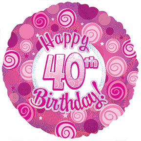 Happy 40th Birthday Pink Dazzle