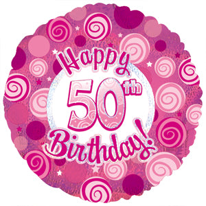Happy 50th Birthday Pink Dazzle