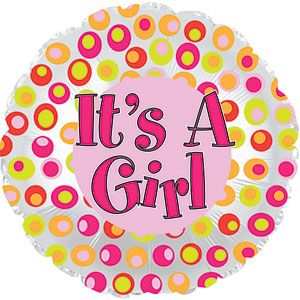 It's a Girl Colorful Dots
