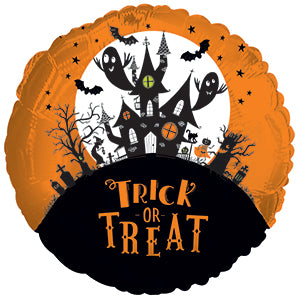 Trick or Treat House Air-Filled Stick Balloon
