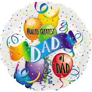 World's Greatest Dad Air-Filled Stick Balloon