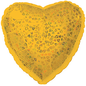 Gold Heart Pattern Dazzle Heart