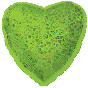 Lime Heart Pattern Dazzle Heart