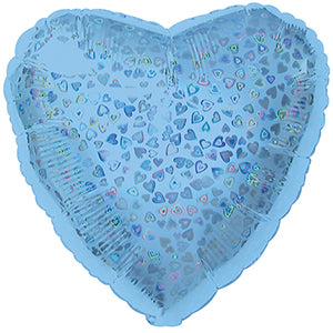 Light Blue Heart Pattern Dazzle Heart