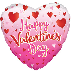 Happy Valentine's Day Balloon Hearts