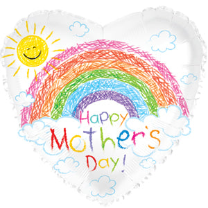 Happy Mother's Day Rainbow in Crayon