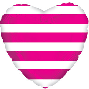 Hot Pink Stripe Heart