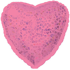 Pink Heart Pattern Dazzle Heart