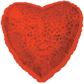 Red Heart Pattern Dazzle Heart