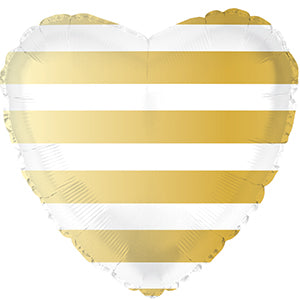Gold Stripe Heart