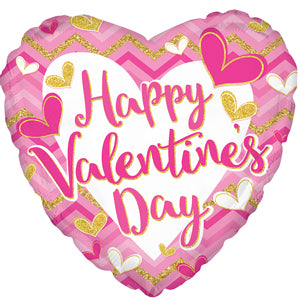 Happy Valentine's Day Pink & Glitter