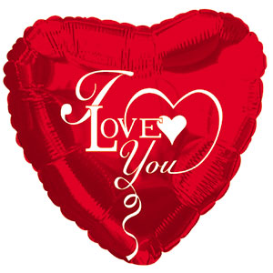 I Love You Type Red and White
