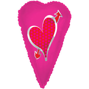 Red Heart with Arrow in Pink Heart