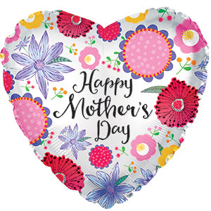 Happy Mother's Day Playful Daisies Air-Filled Stick Balloon