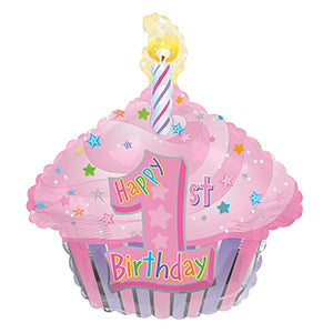 1st Birthday Pink Cupcake