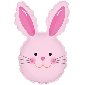 Happy Bunny Pink Air-Filled Stick Balloon