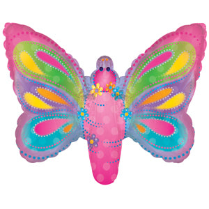 Brighter Butterfly Air-Filled Stick Balloon