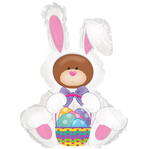 Easter Bunny Costume Air-Filled Stick Balloon