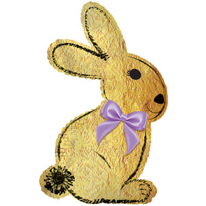 Gold Bunny Wrapper Air-Filled Balloon