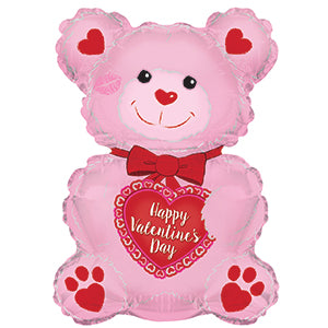 Happy Valentine's Day Pink Teddy