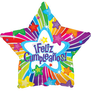 Feliz Cumpleaños Bright Stars with Sparkles