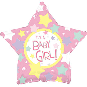 It's a Girl Pink Star