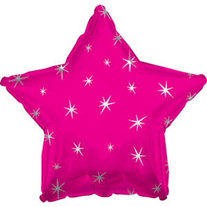 Hot Pink Sparkle Star