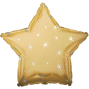 Antique Gold Sparkle Star