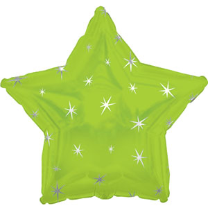 Lime Green Sparkle Star