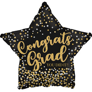 Congrats Grad Gold Etch