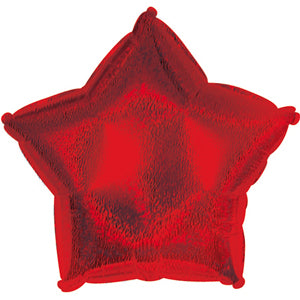 Red Dazzle Star Air-Filled Stick Balloon