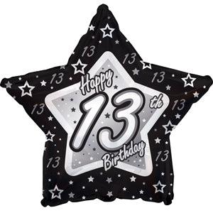 Happy 13th Birthday Black & Silver