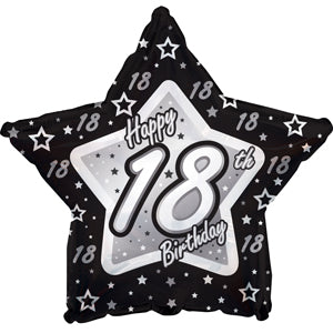 Happy 18th Birthday Black & Silver