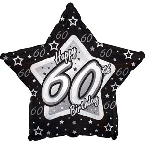Happy 60th Birthday Black & Silver