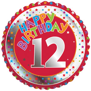 Children's Milestone Happy Birthday 12