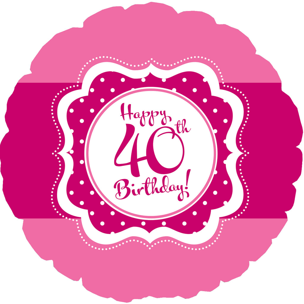 Perfect Pink Happy 40th Birthday