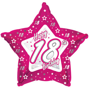 Happy 18th Birthday Pink & Silver