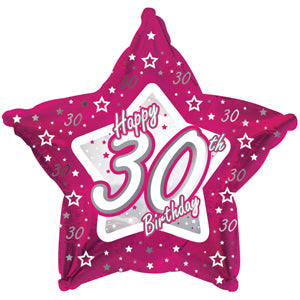 Happy 30th Birthday Pink & Silver